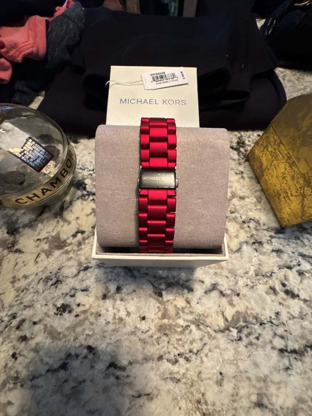 Michael Kors MKS8048 Red Watch Strap